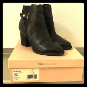Aldo black faux leather bootie
